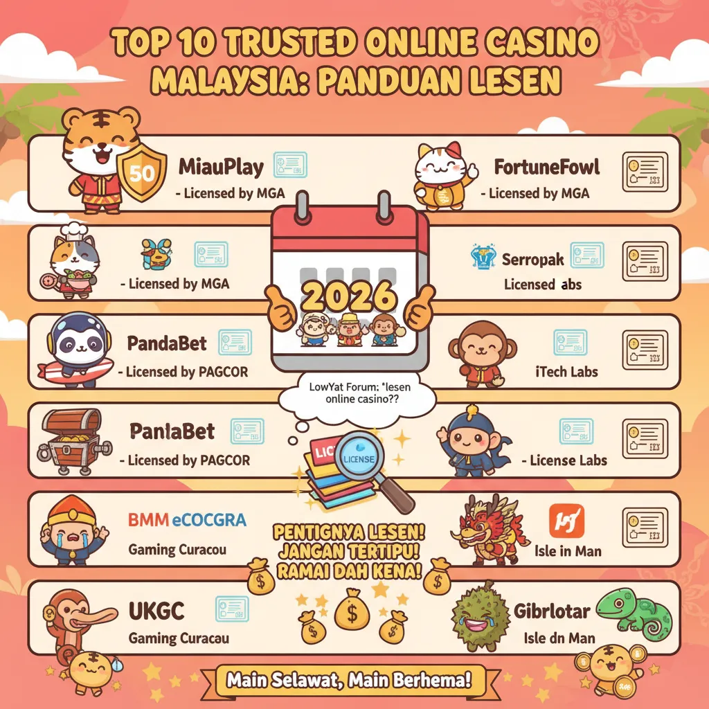 Top 10 Trusted Online Casino Malaysia: Panduan Lesen
