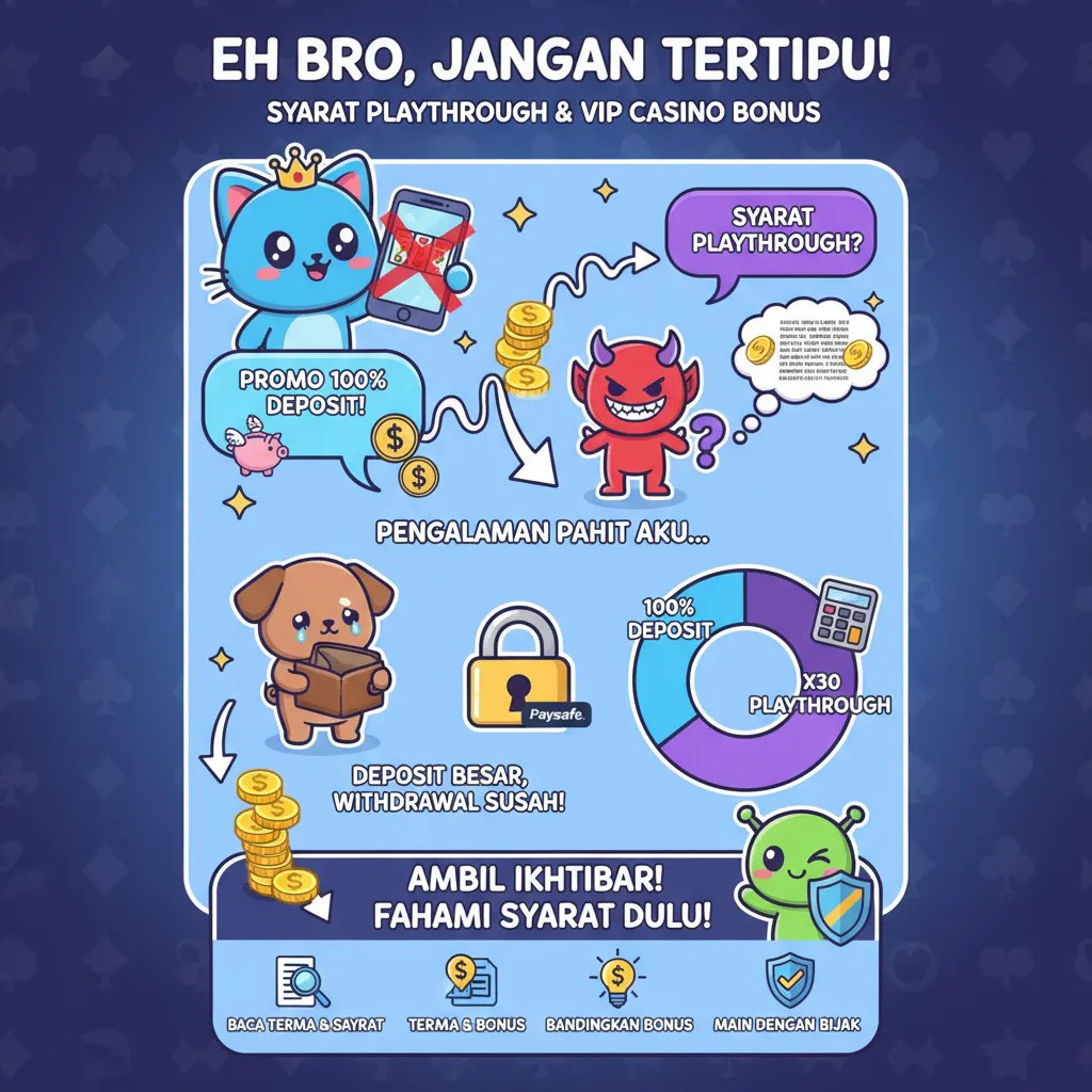 Syarat Playthrough dan VIP Casino Bonus